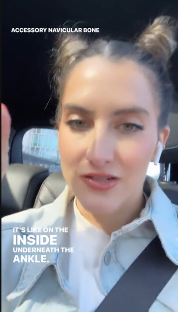 Camila's Instagram Stories sharing running update.